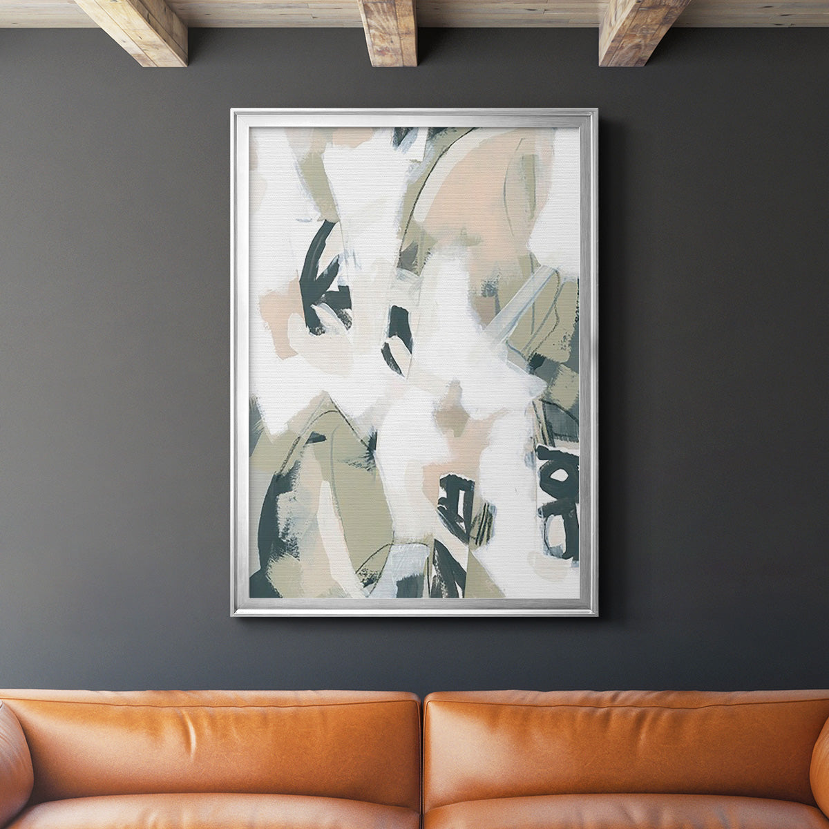 Sumi Storm I - Modern Framed Canvas Print