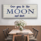 Moon and Back - Floater Framed Canvas Print