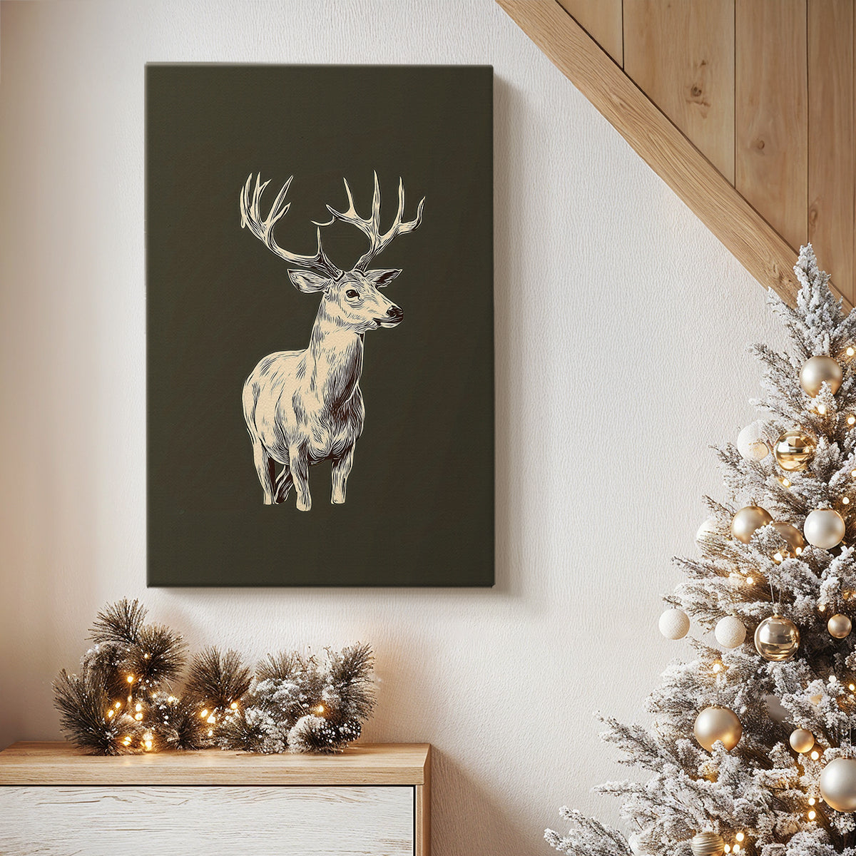 Eve of Soft Linen Nativity - Canvas Art Print