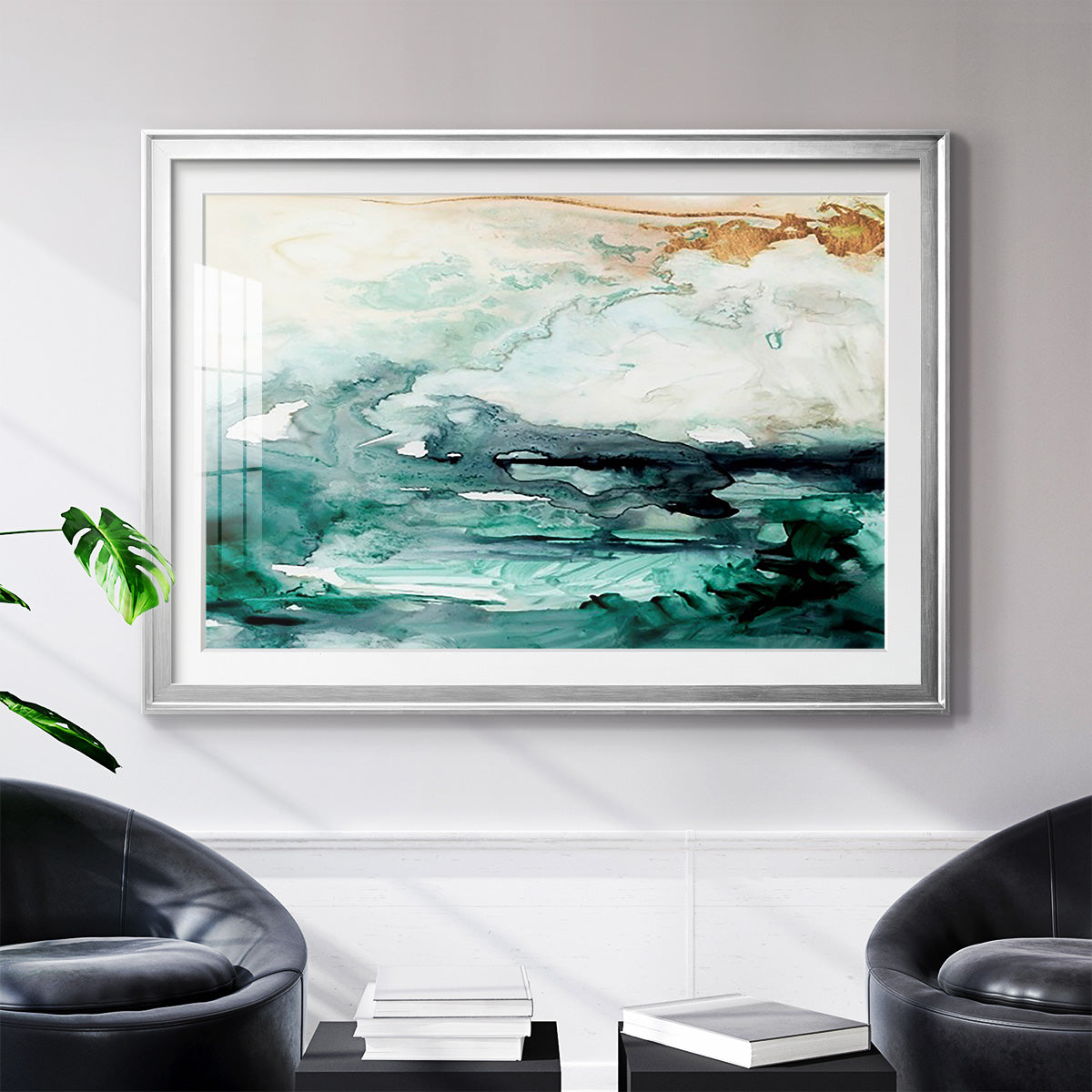 Sea Foam Flow I - Modern Framed Art Print