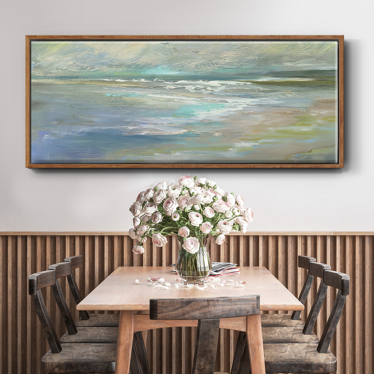 Beach Light I - Floater Framed Canvas Print