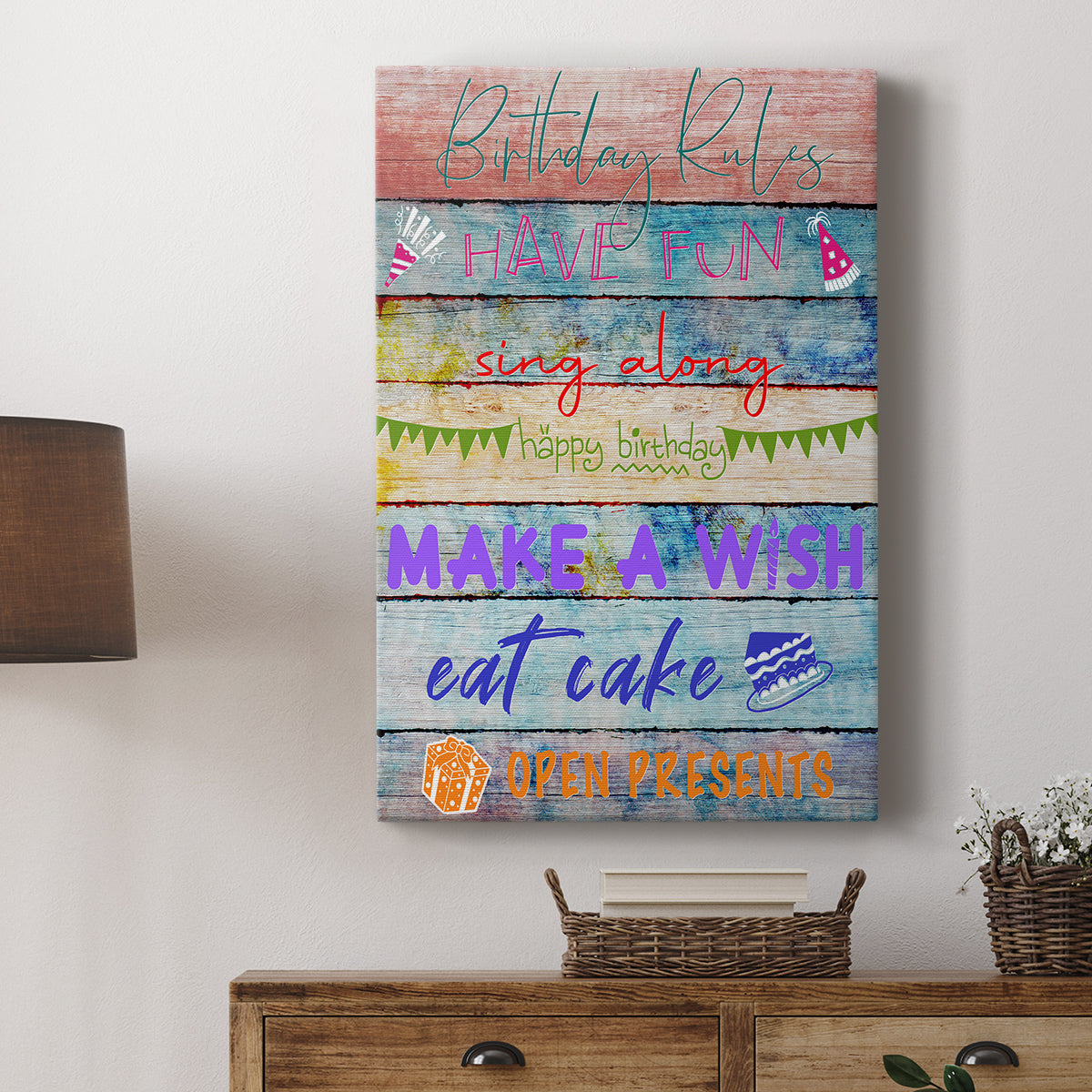 Birthday Rules - Canvas Art Print