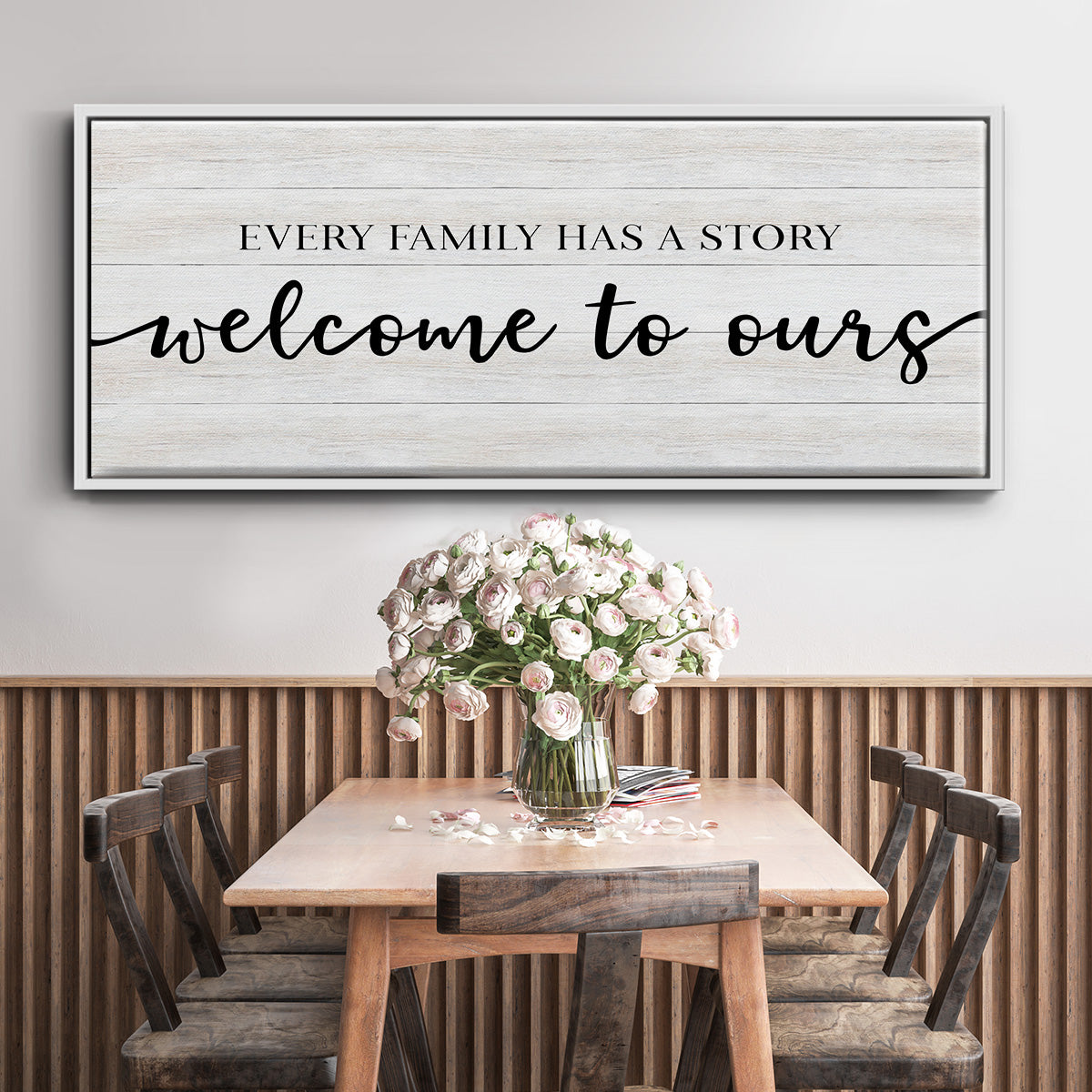 Family Story - Floater Framed Canvas Print