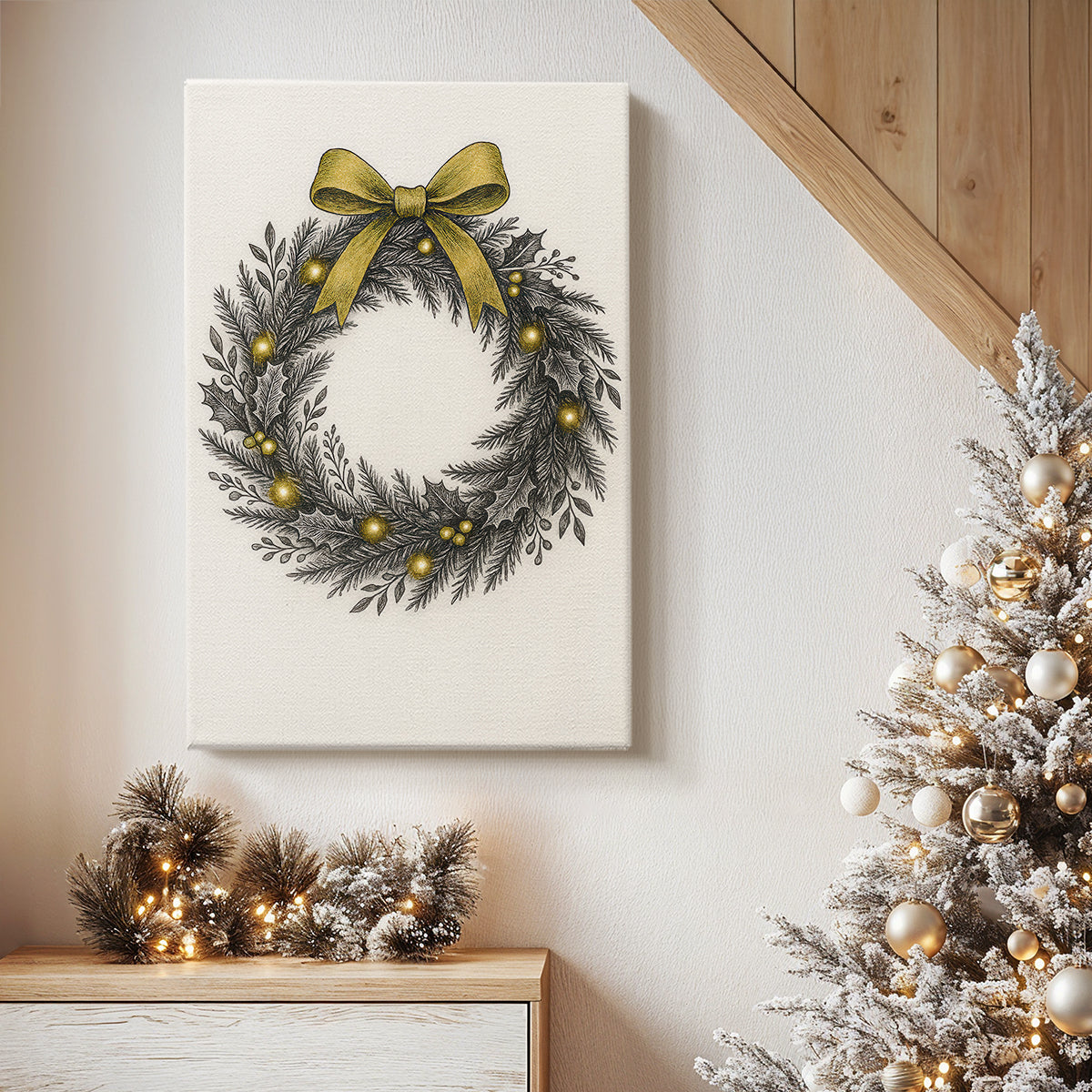 Village of Snowwhite Whisper - Canvas Art Print
