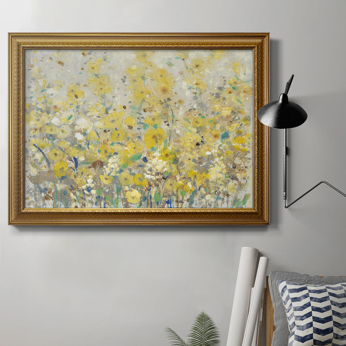 Cheerful Garden I Premium Framed Canvas- Ready to Hang