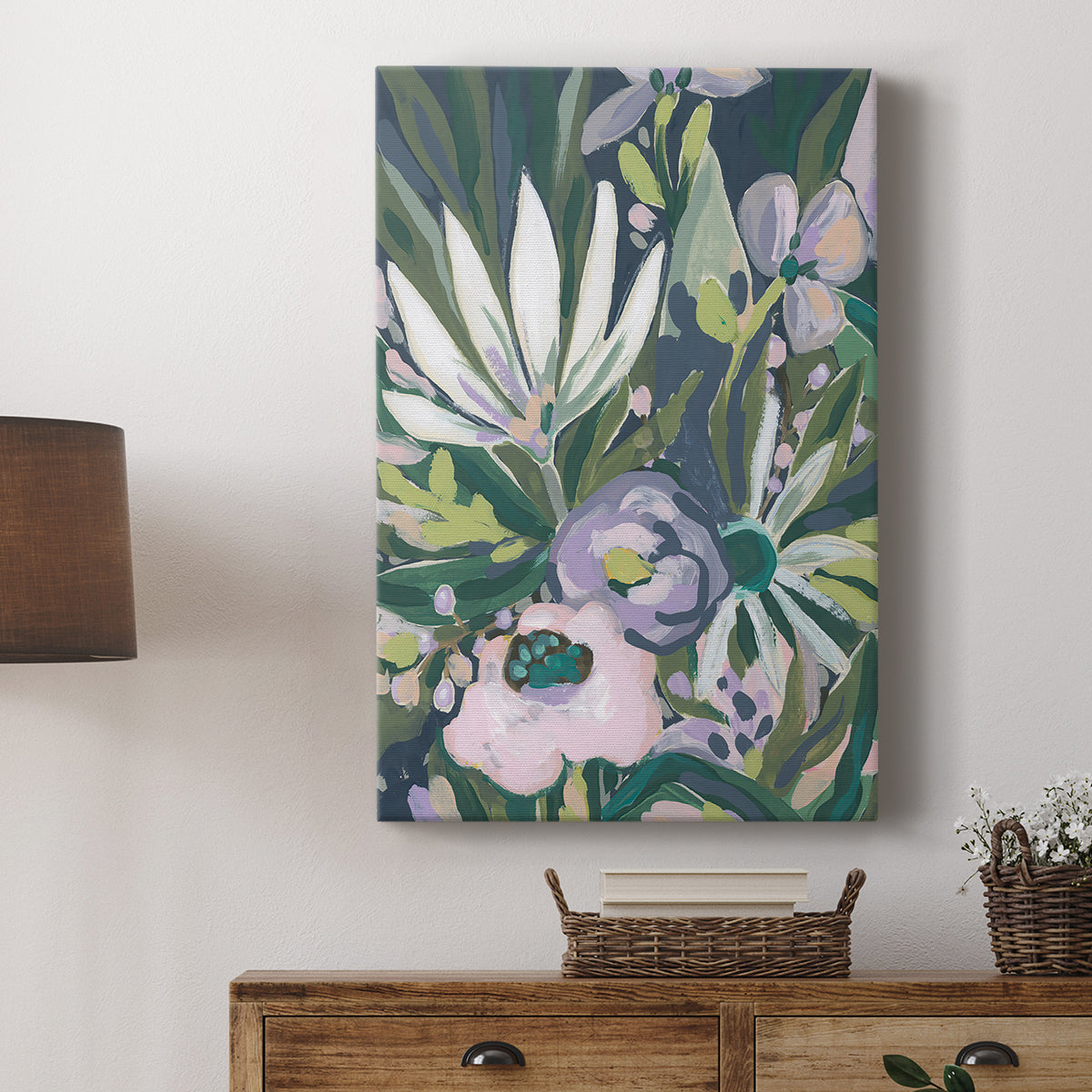 Purple Jungle Garden I - Canvas Art Print