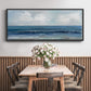 Cloudy Ocean Waves Horizon - Floater Framed Canvas Print