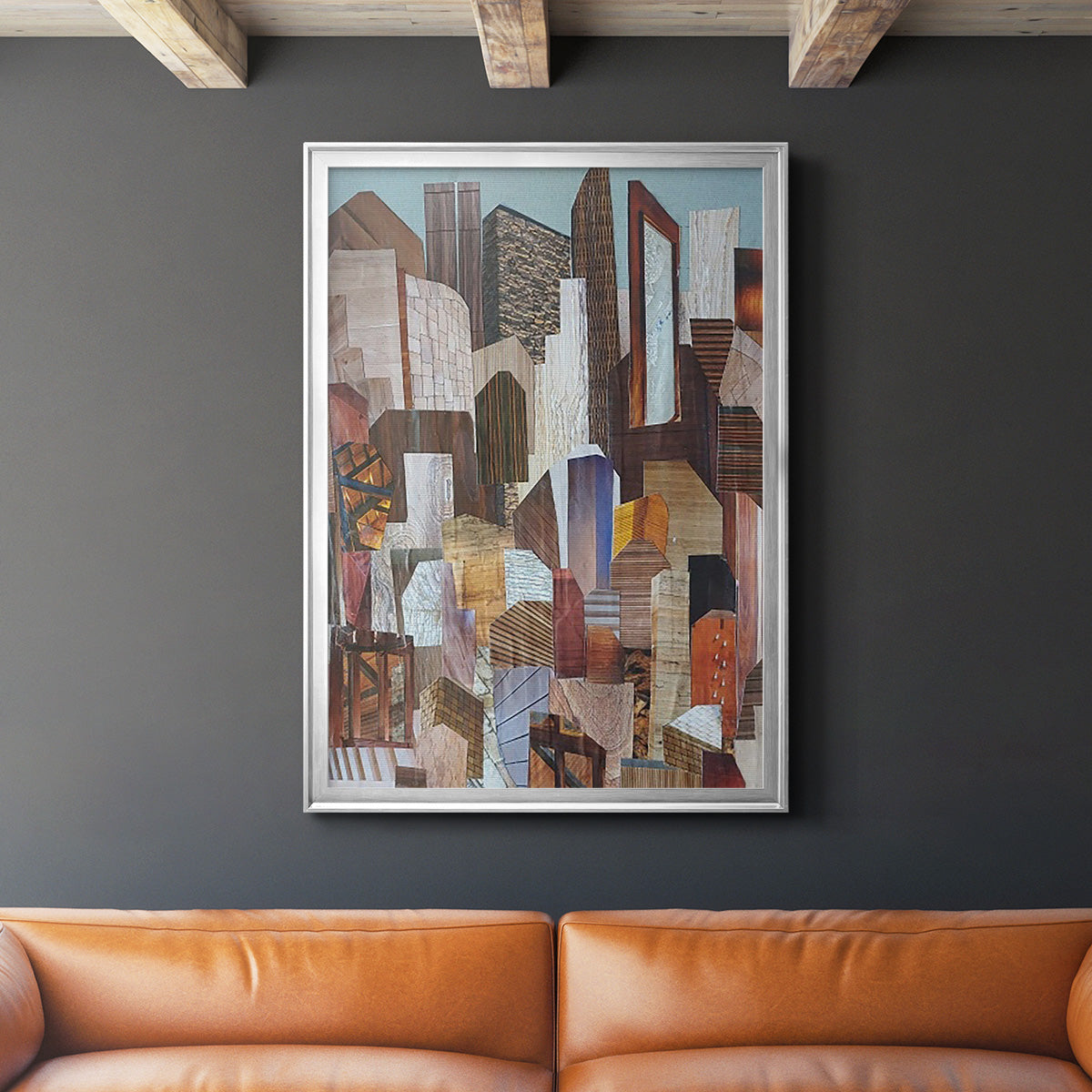 Metropolis - Modern Framed Canvas Print