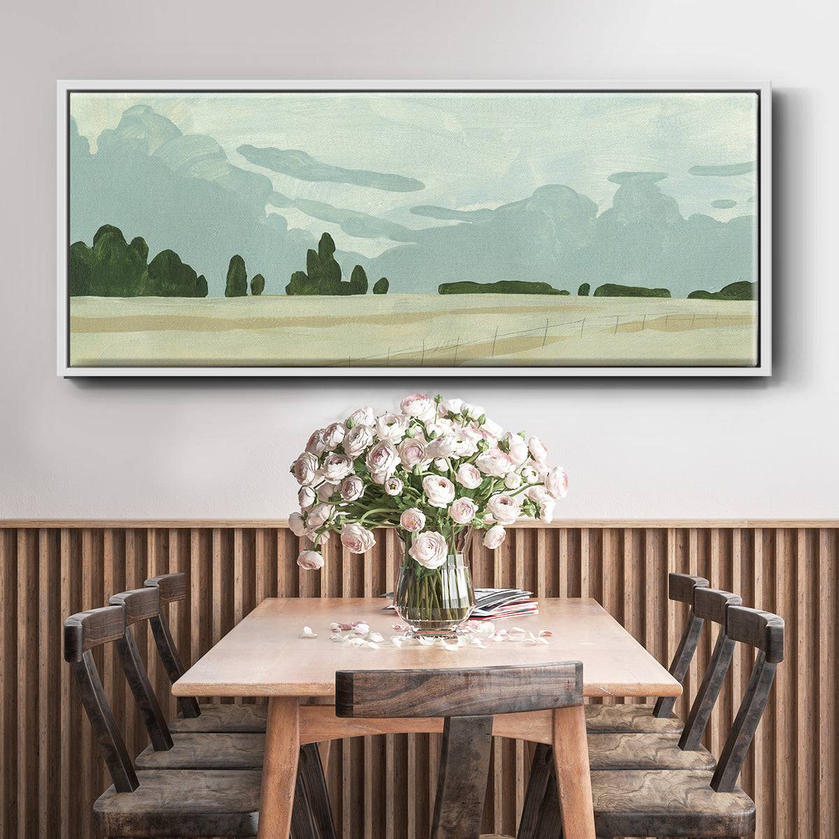 Farmland Study I - Floater Framed Canvas Print