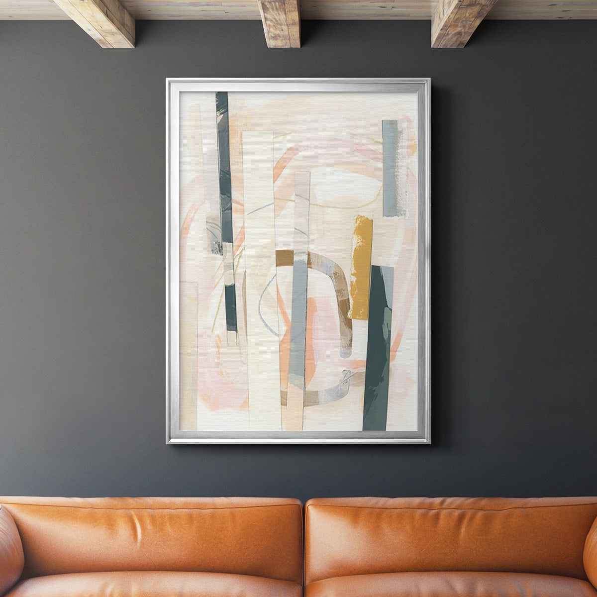 Melon Litmus III - Modern Framed Canvas Print