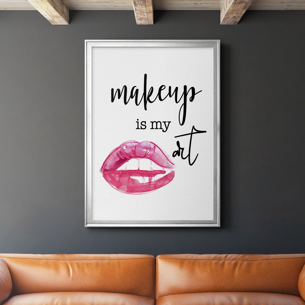 Makeup is My Art - Modern Framed Canvas Print