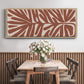 Terra Cotta Block Palms IV - Floater Framed Canvas Print