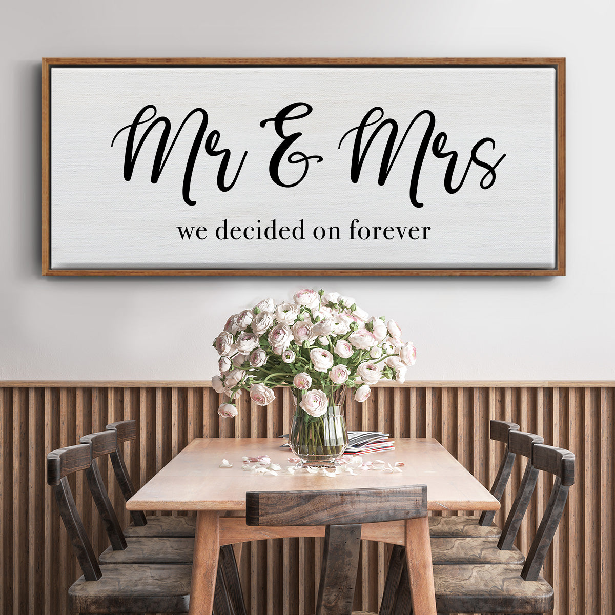 Decided on Forever - Floater Framed Canvas Print