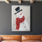 Festive Snowman I - Modern Framed Canvas Print