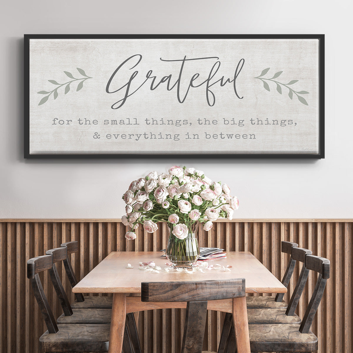 Grateful for Everything - Floater Framed Canvas Print