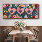 Sweet Hearts Collection D - Floater Framed Canvas Print