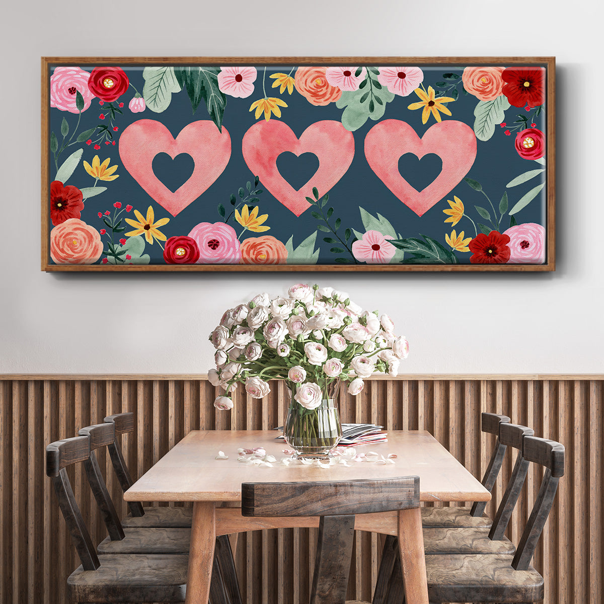 Sweet Hearts Collection D - Floater Framed Canvas Print