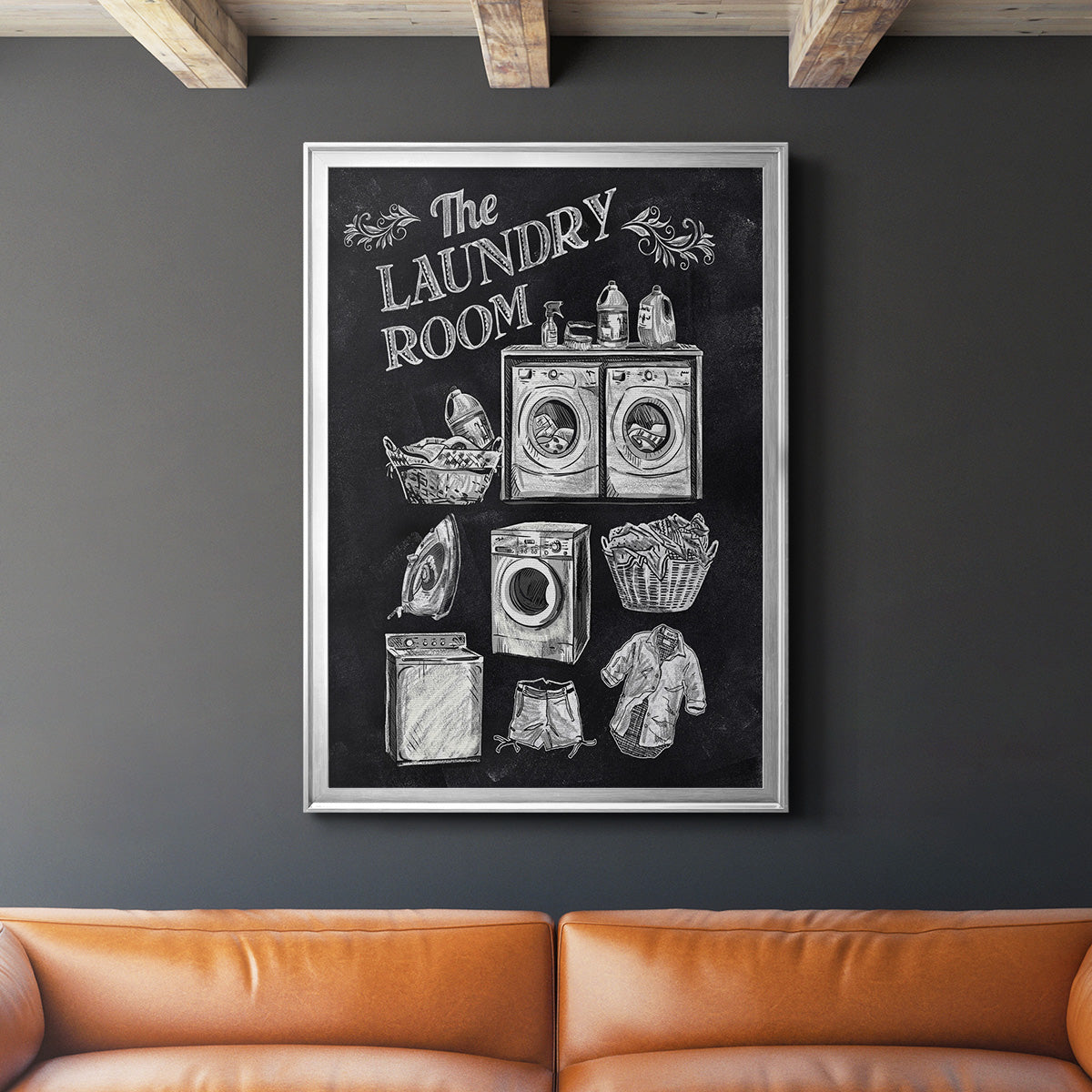 Laundry Room - Modern Framed Canvas Print