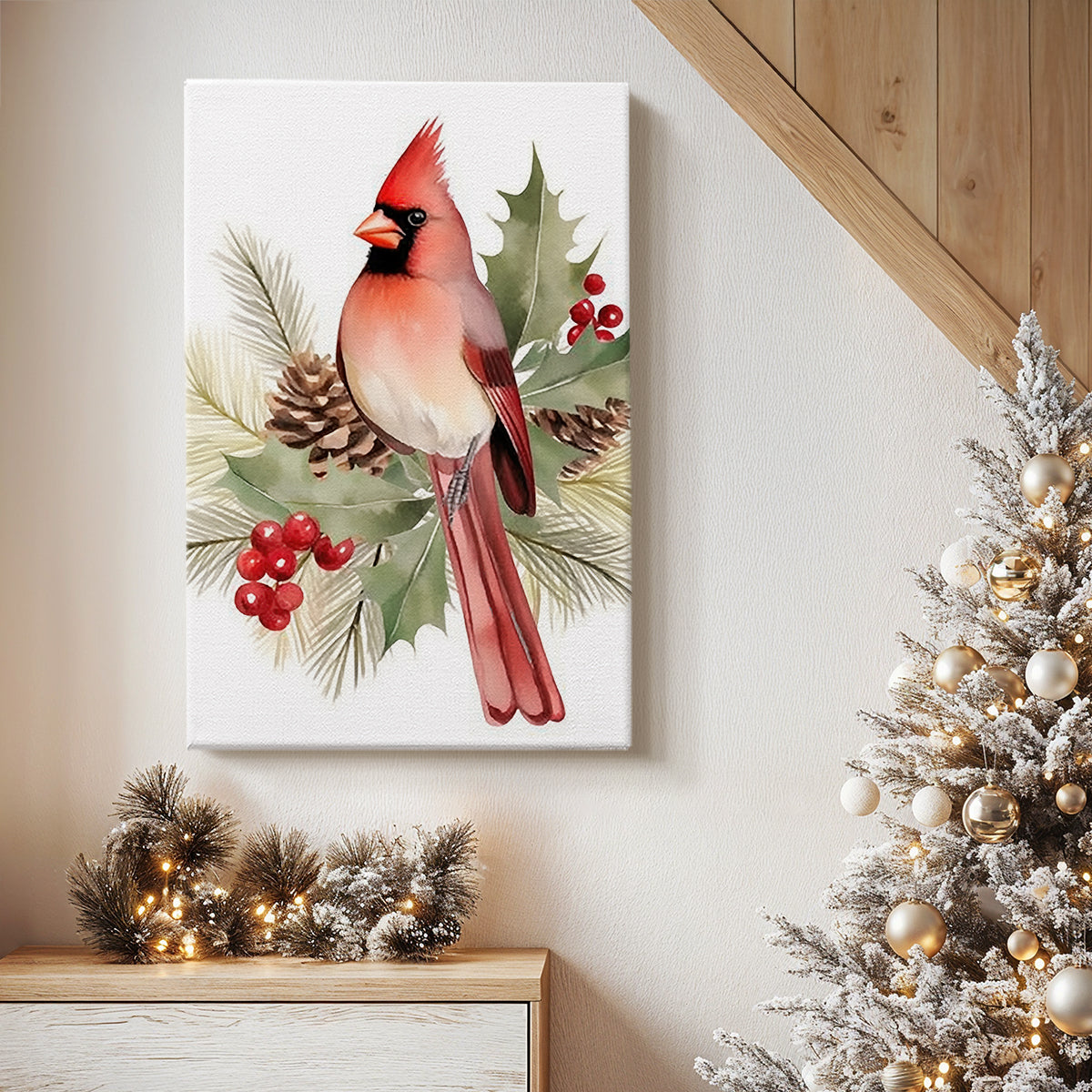 Tinsel-Gold Carol - Canvas Art Print