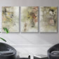 Soft Inspiration I - Framed Premium Gallery Wrapped Canvas L Frame 3 Piece Set - Ready to Hang