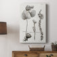Black & White Protea on Linen II - Canvas Art Print