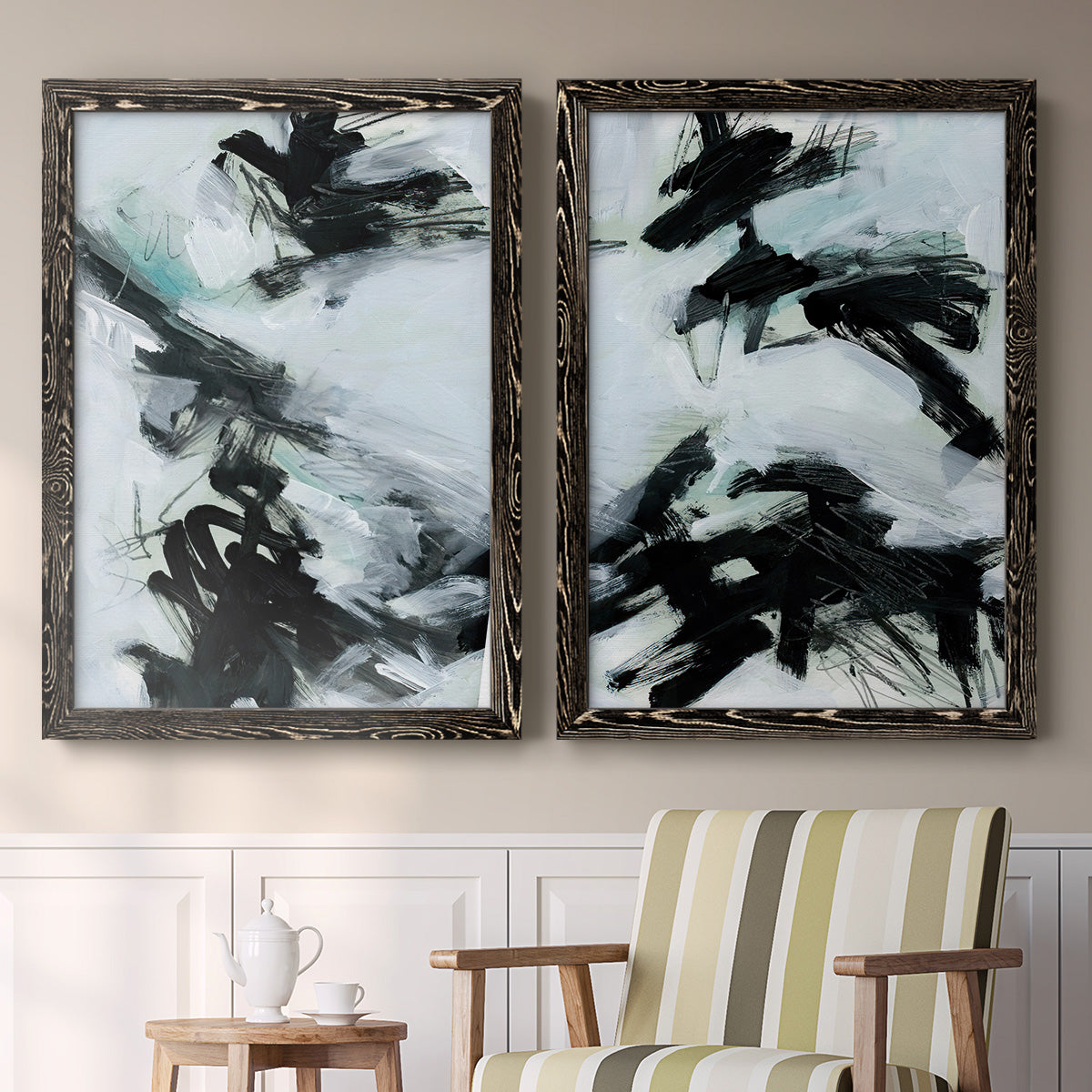 Ocean Current I - Premium Framed Canvas 2 Piece Set - Ready to Hang