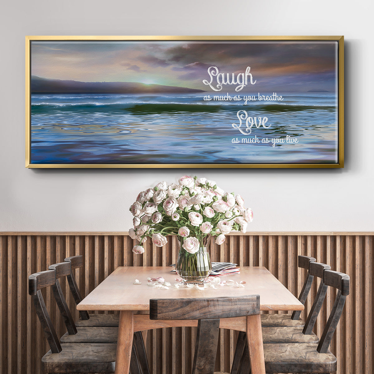 Laugh As Much - Floater Framed Canvas Print