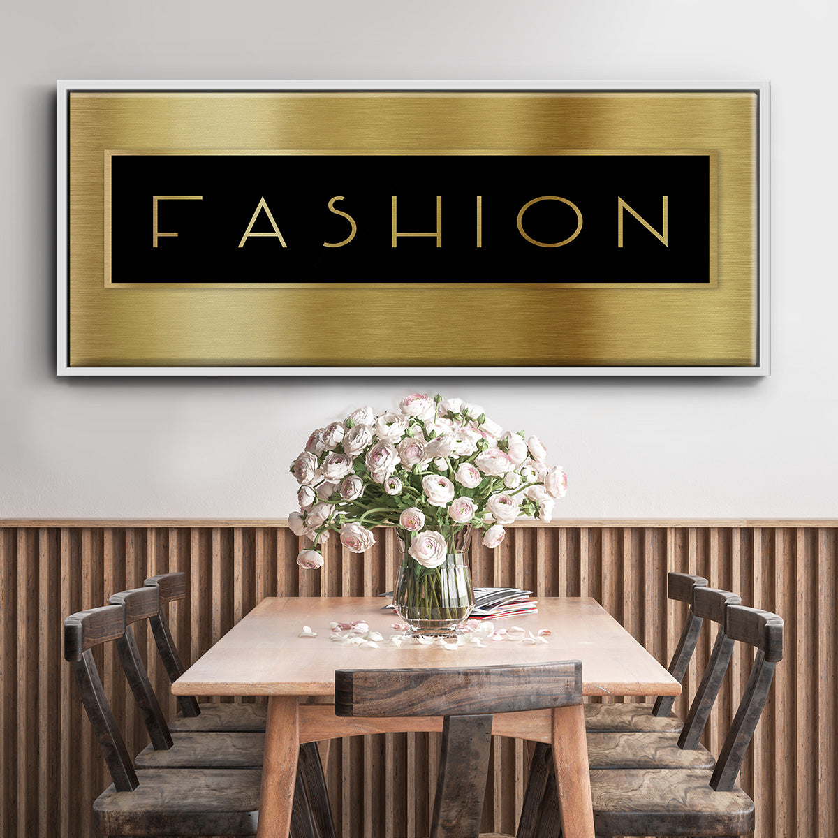 Gold Fashion - Floater Framed Canvas Print