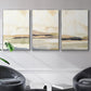 Slate Movement I - Framed Premium Gallery Wrapped Canvas L Frame 3 Piece Set - Ready to Hang