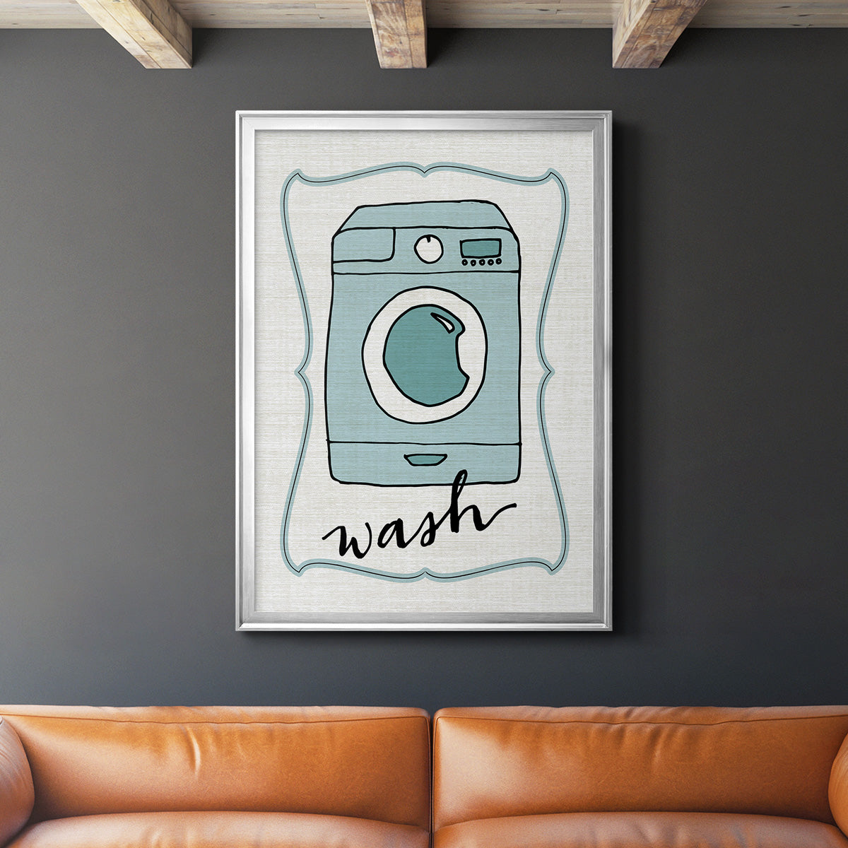Wash - Modern Framed Canvas Print