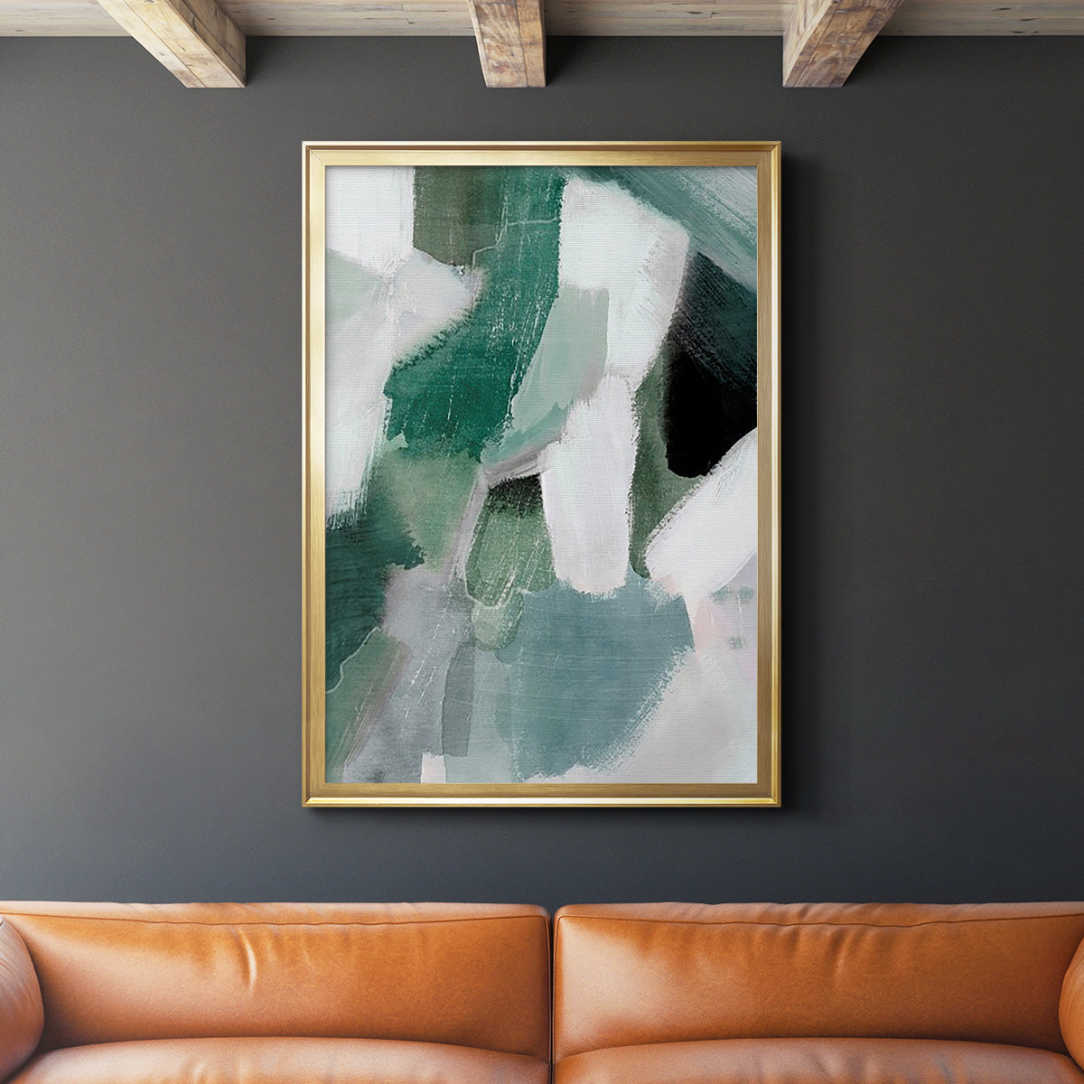 Turquoise Waters II - Modern Framed Canvas Print