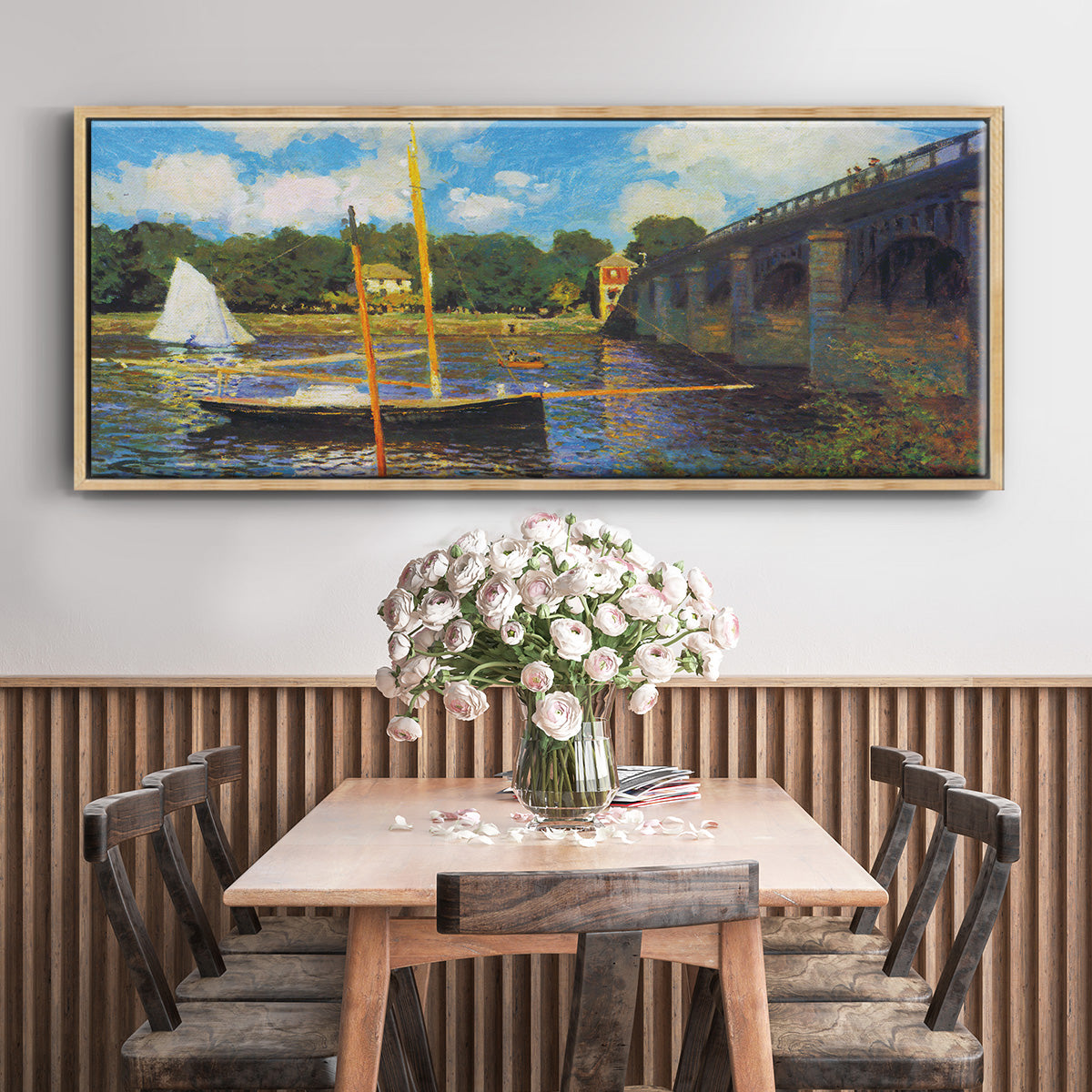 The Road Bridge, Argenteuil - Floater Framed Canvas Print