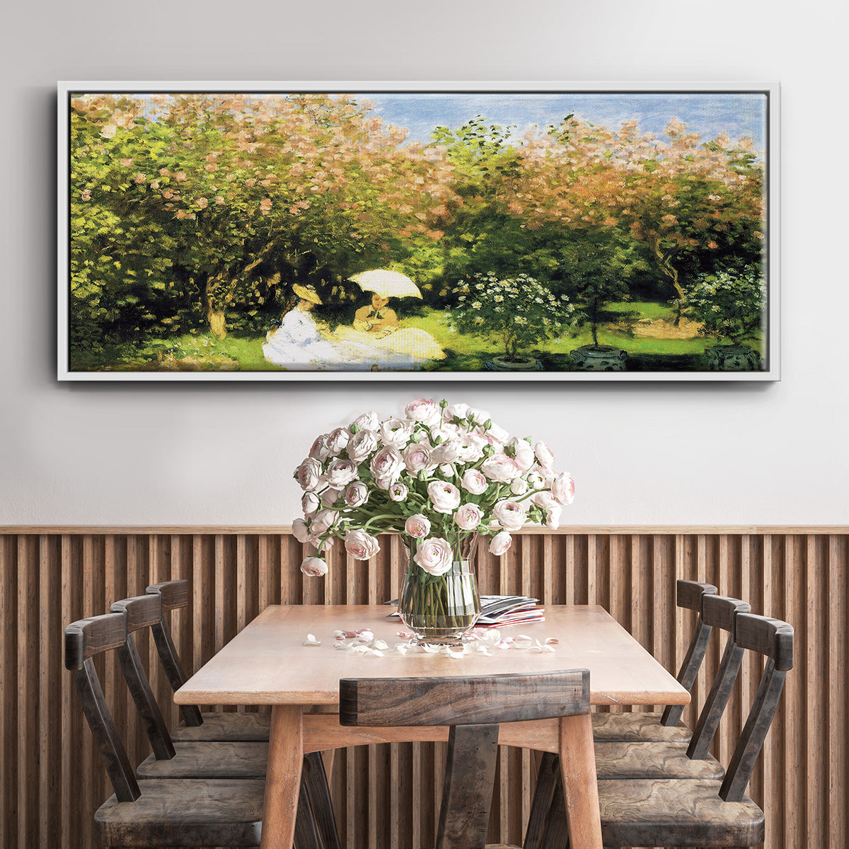 The Garden, 1872 - Floater Framed Canvas Print