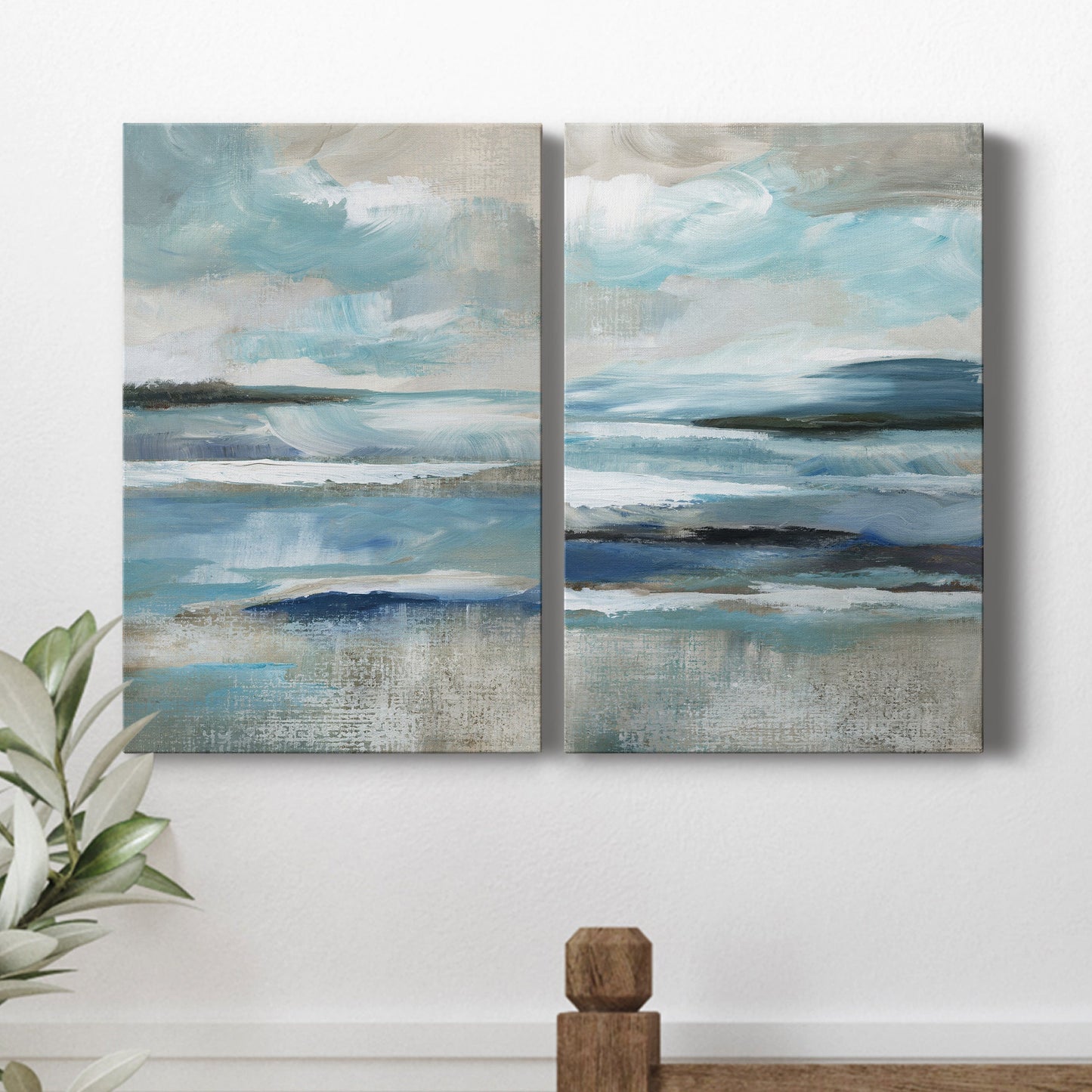 Distant Drama I Premium Gallery Wrapped Canvas - Ready to Hang - Set of 2 - 8 x 12 Each