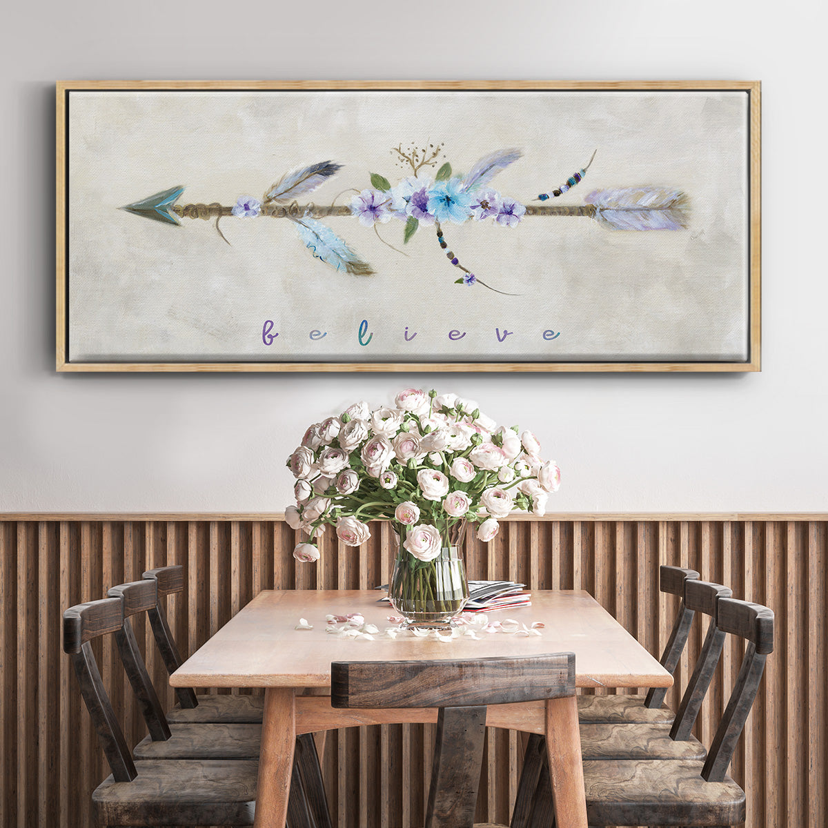 Boho Arrow I - Floater Framed Canvas Print