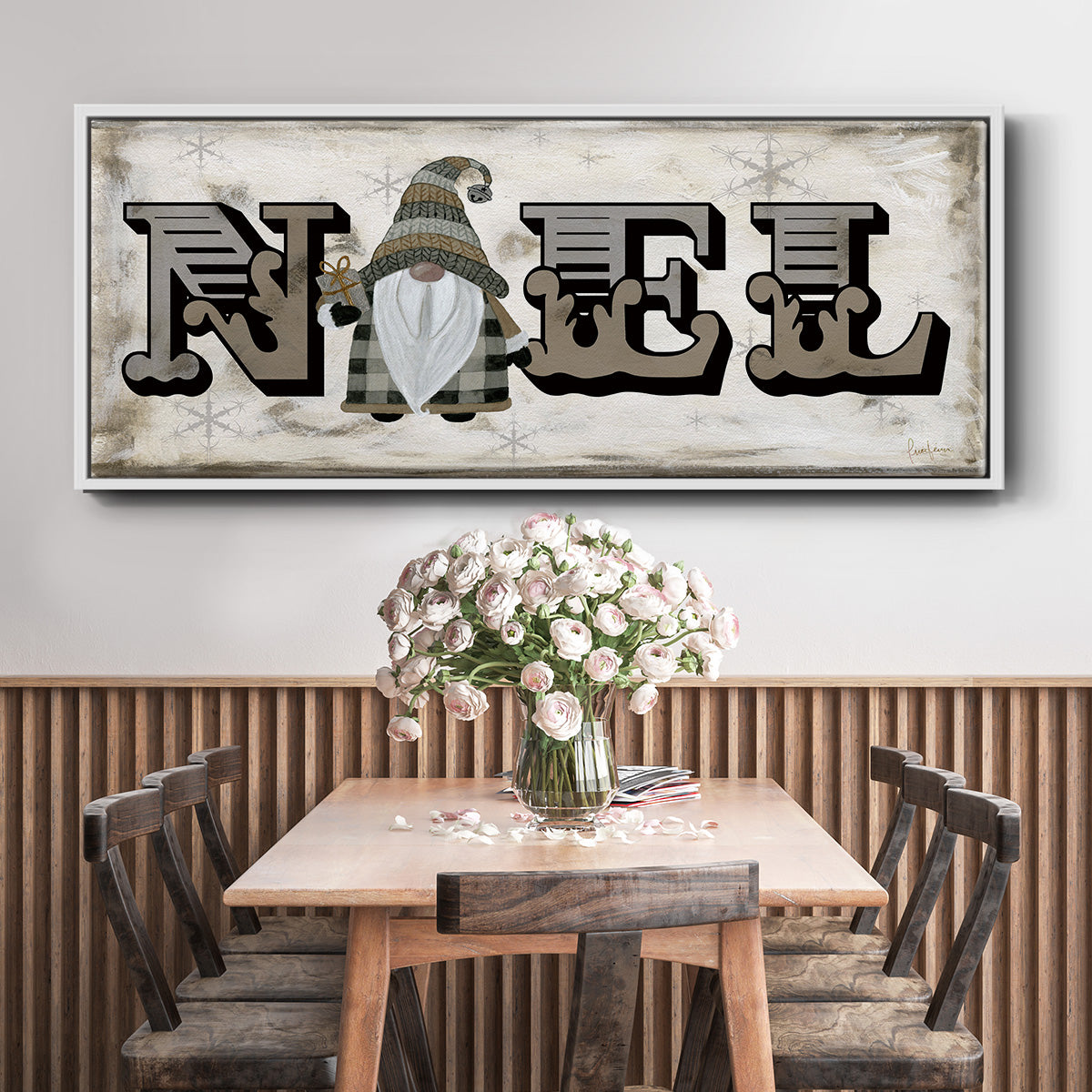 Winter Wonderland Friend Noel - Floater Framed Canvas Print