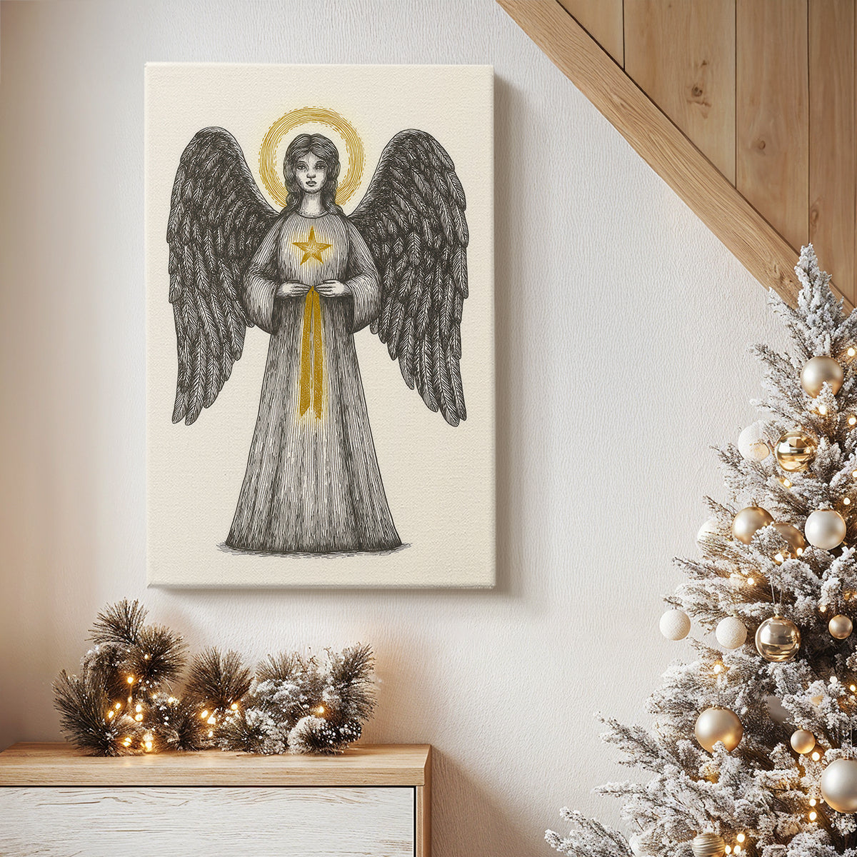 Pearled Promise of Yule - Canvas Art Print