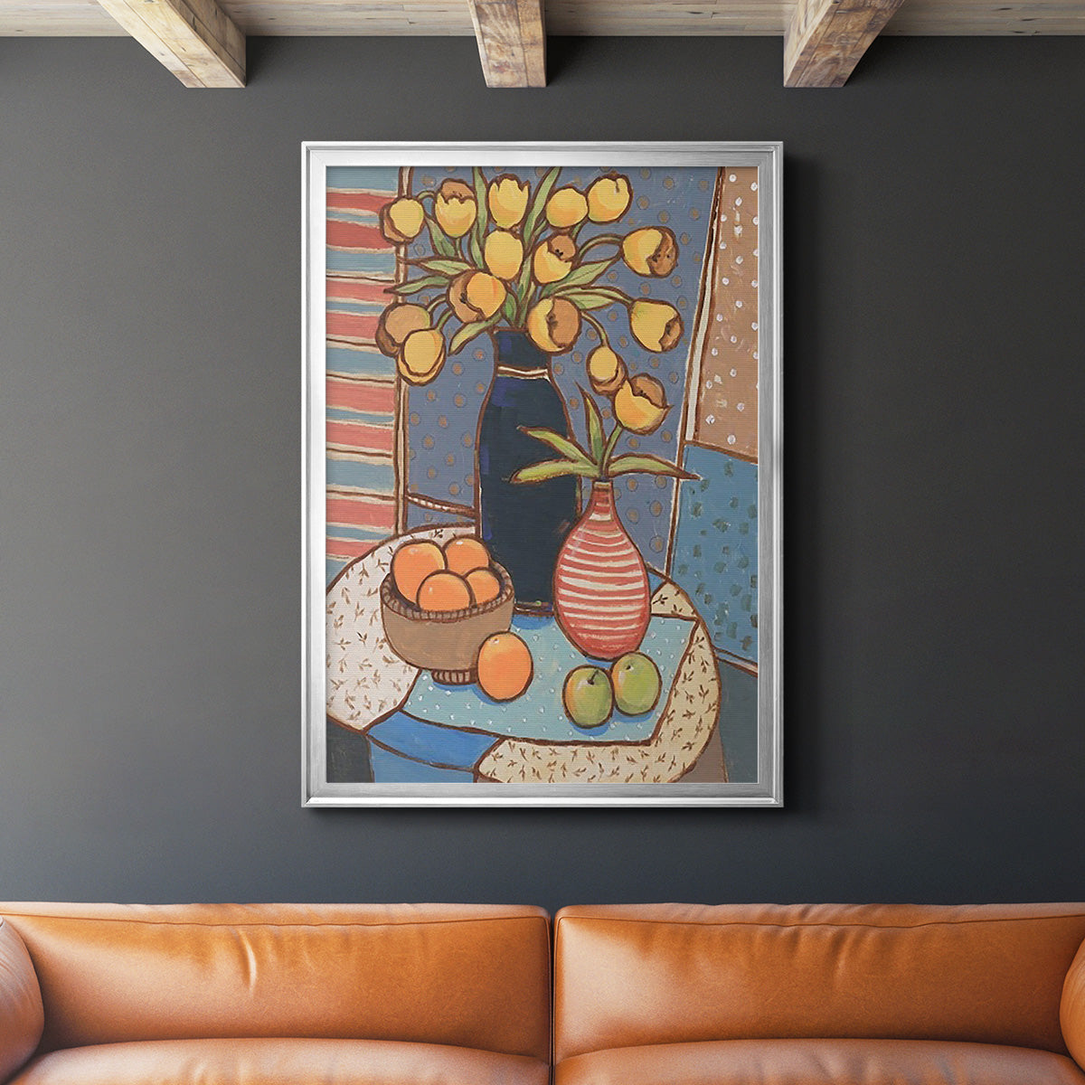 Table Still Life II - Modern Framed Canvas Print