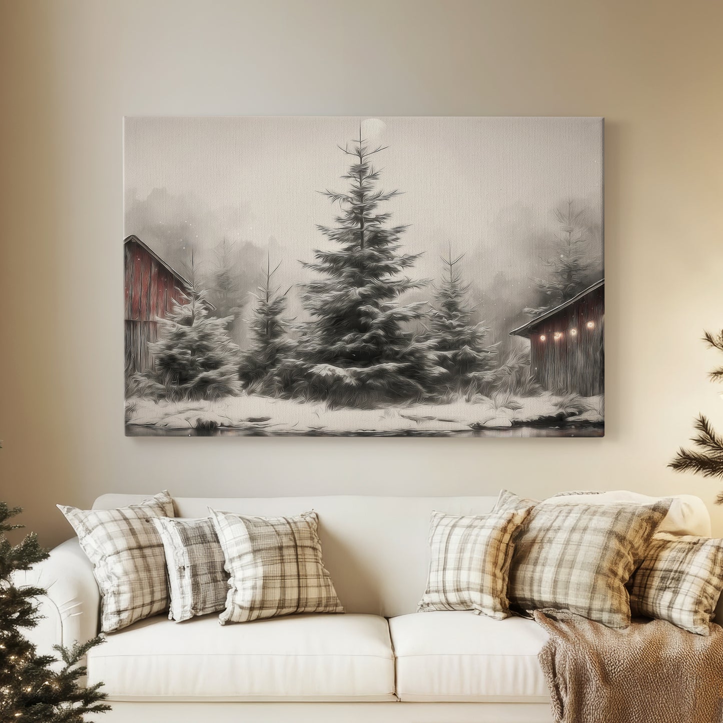 Pale Winter Night Serenade - Canvas Art Print