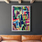 Connected Colors II - Modern Framed Canvas Print