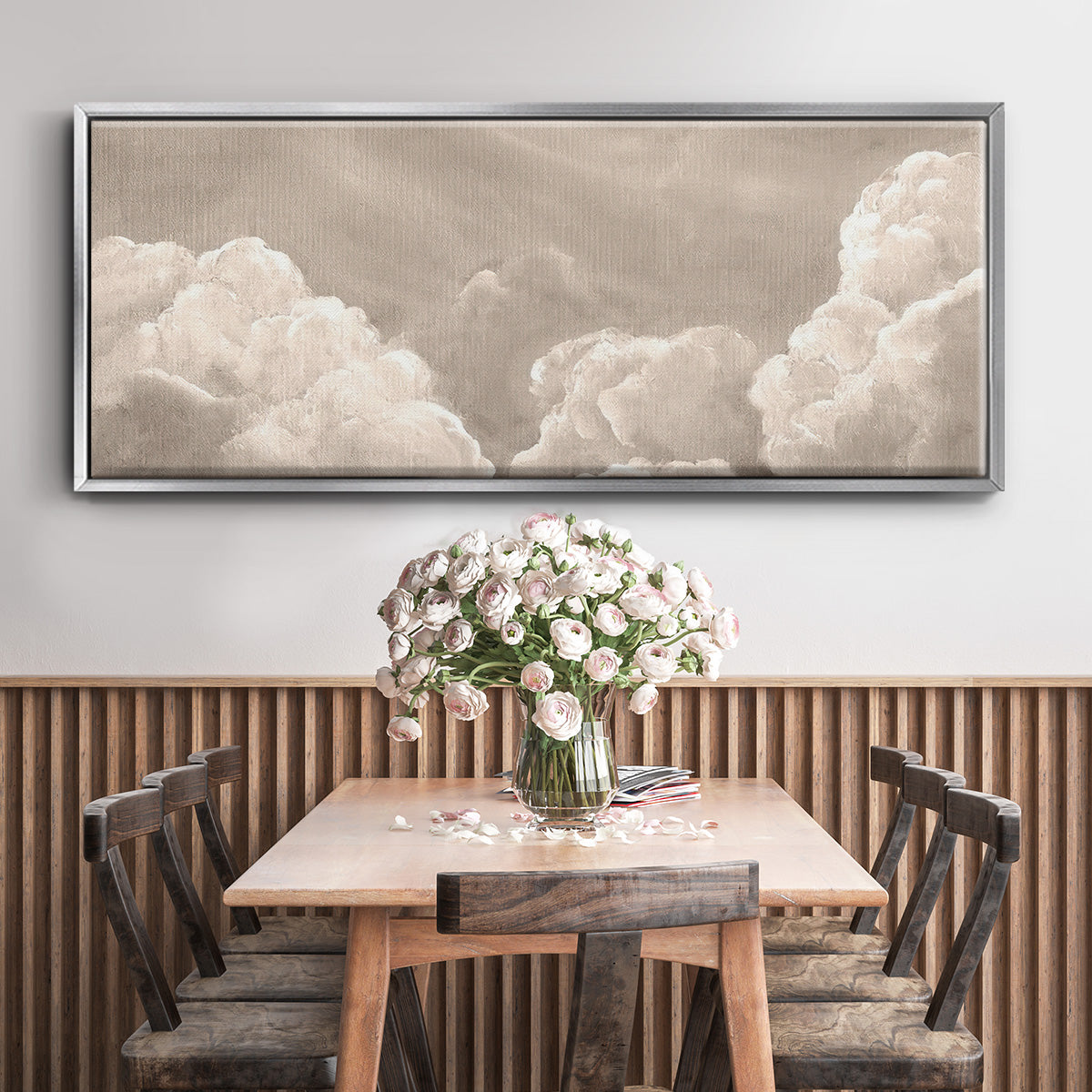 Painted Clouds II - Floater Framed Canvas Print