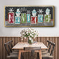 Navidad Blocks - Floater Framed Canvas Print