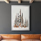 Rustic Evergreens II - Modern Framed Canvas Print