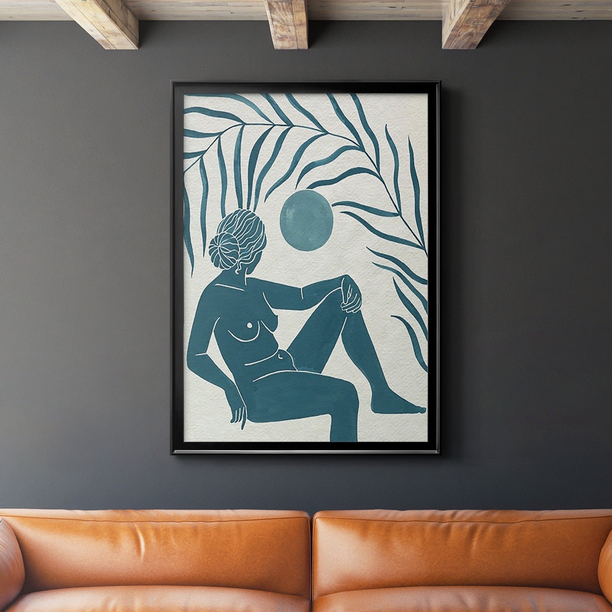 Moon Gazer I - Modern Framed Canvas Print