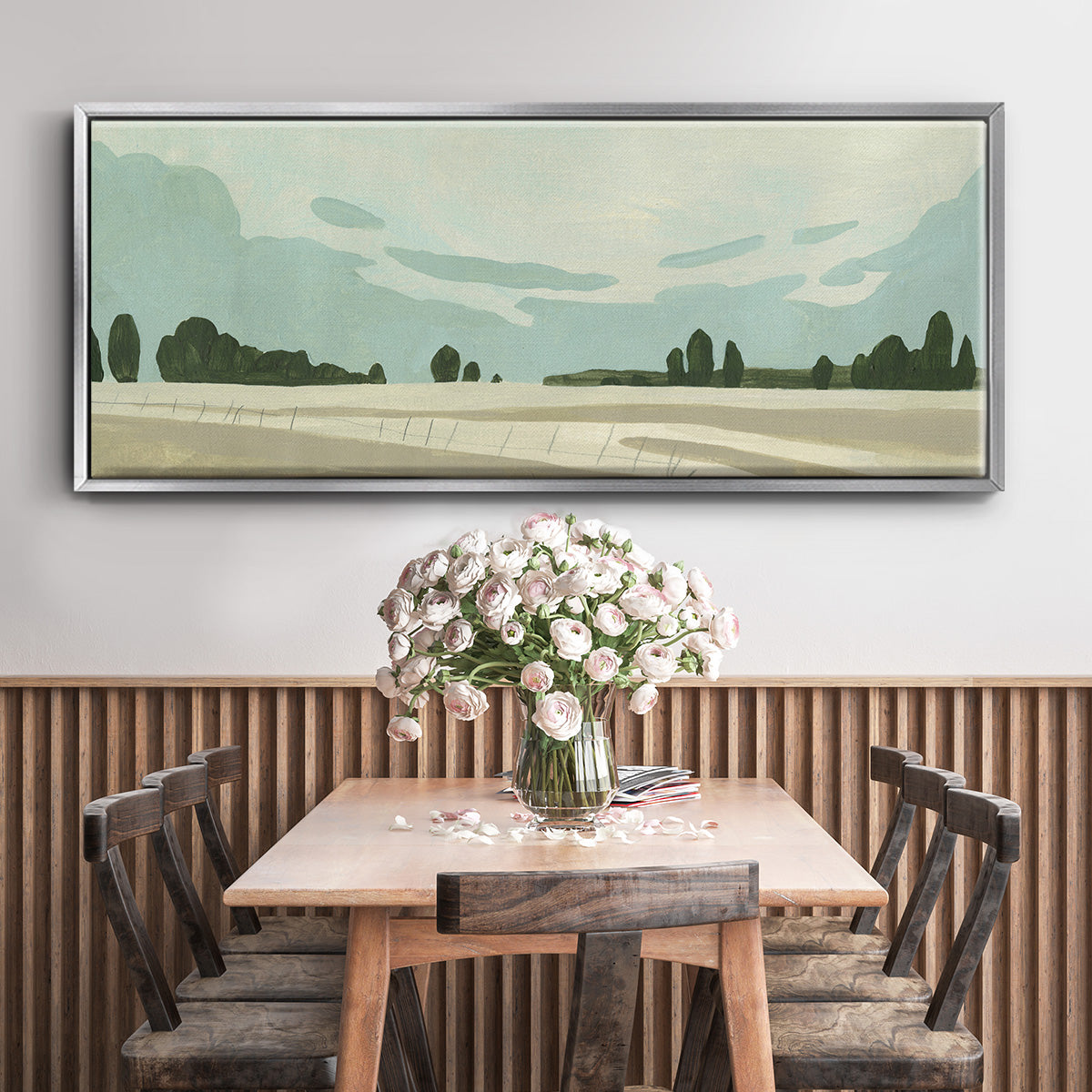 Farmland Study III - Floater Framed Canvas Print