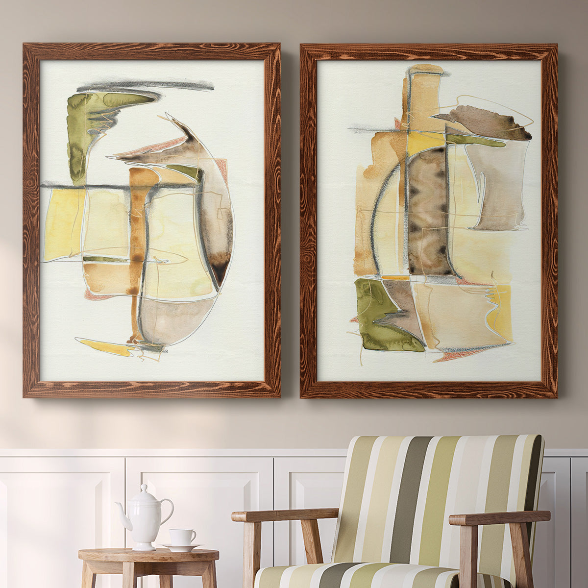 Brown Sugar I - Premium Framed Canvas 2 Piece Set - Ready to Hang