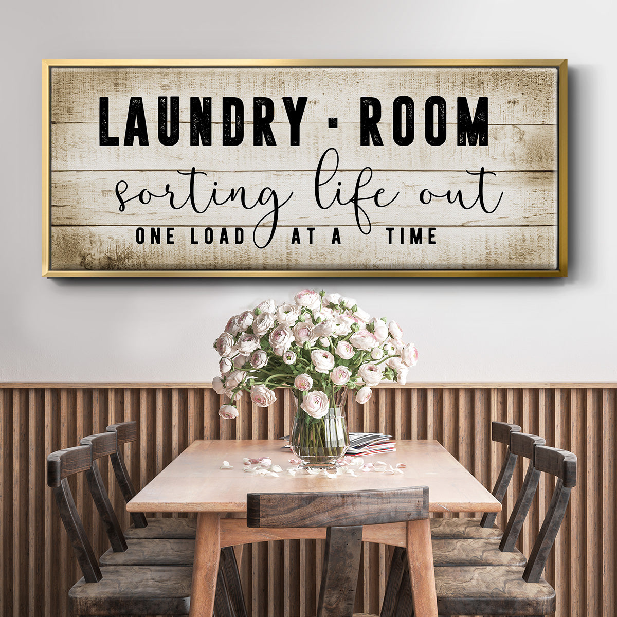 Laundry Room - Floater Framed Canvas Print