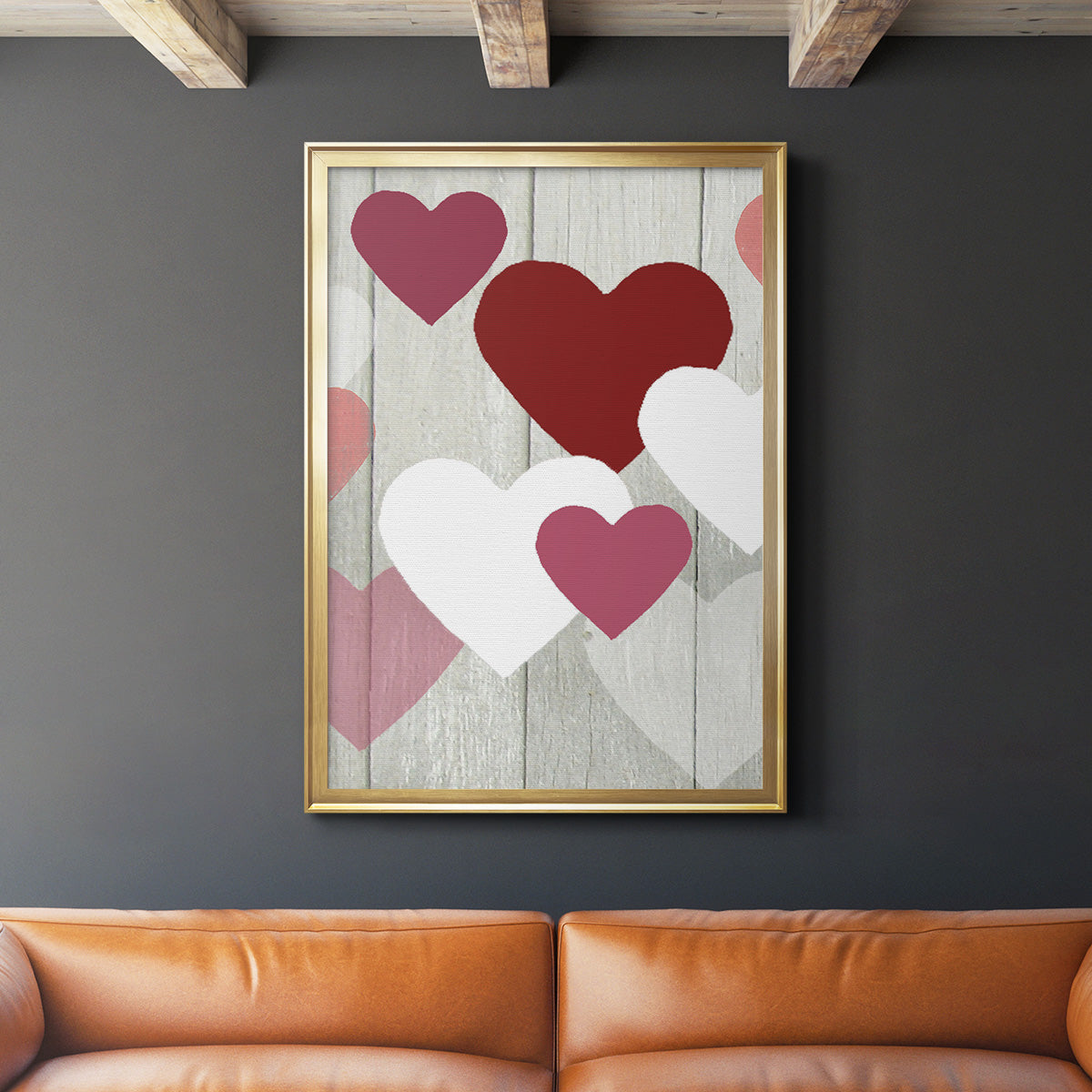 DIY Love Collection F - Modern Framed Canvas Print