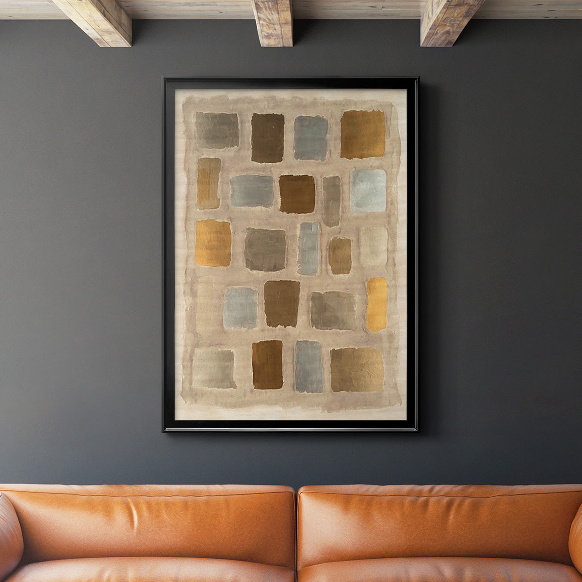 Sand Shaped II - Modern Framed Canvas Print