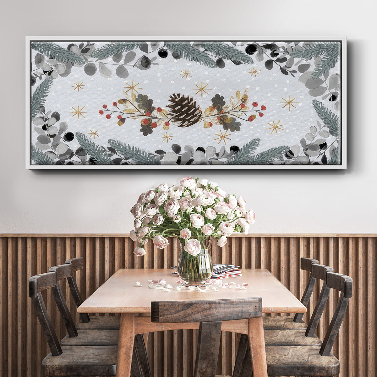 Cozy Christmas Collection D - Floater Framed Canvas Print